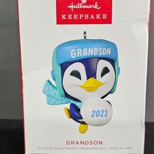 Hallmark Keepsake Grandson Penguin Christmas Ornament Brand New In Box